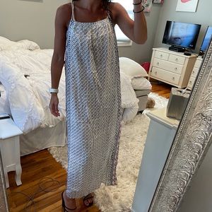 Shade Sleeveless Pattern Maxi Dress